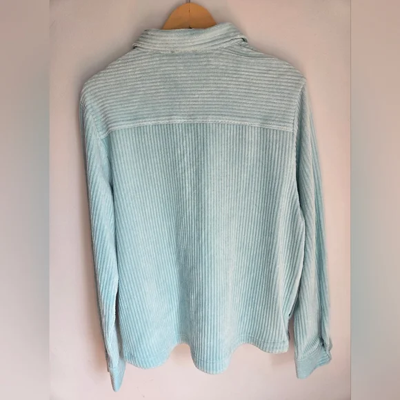 New OLSEN Light Aqua/ Mint Green Corduroy Jacket - Picture 9 of 9